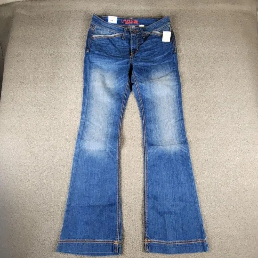 Cinch Lynden Jeans Womens 30/9 Long Blue Mid Rise Slim Bootcut Stretch Denim